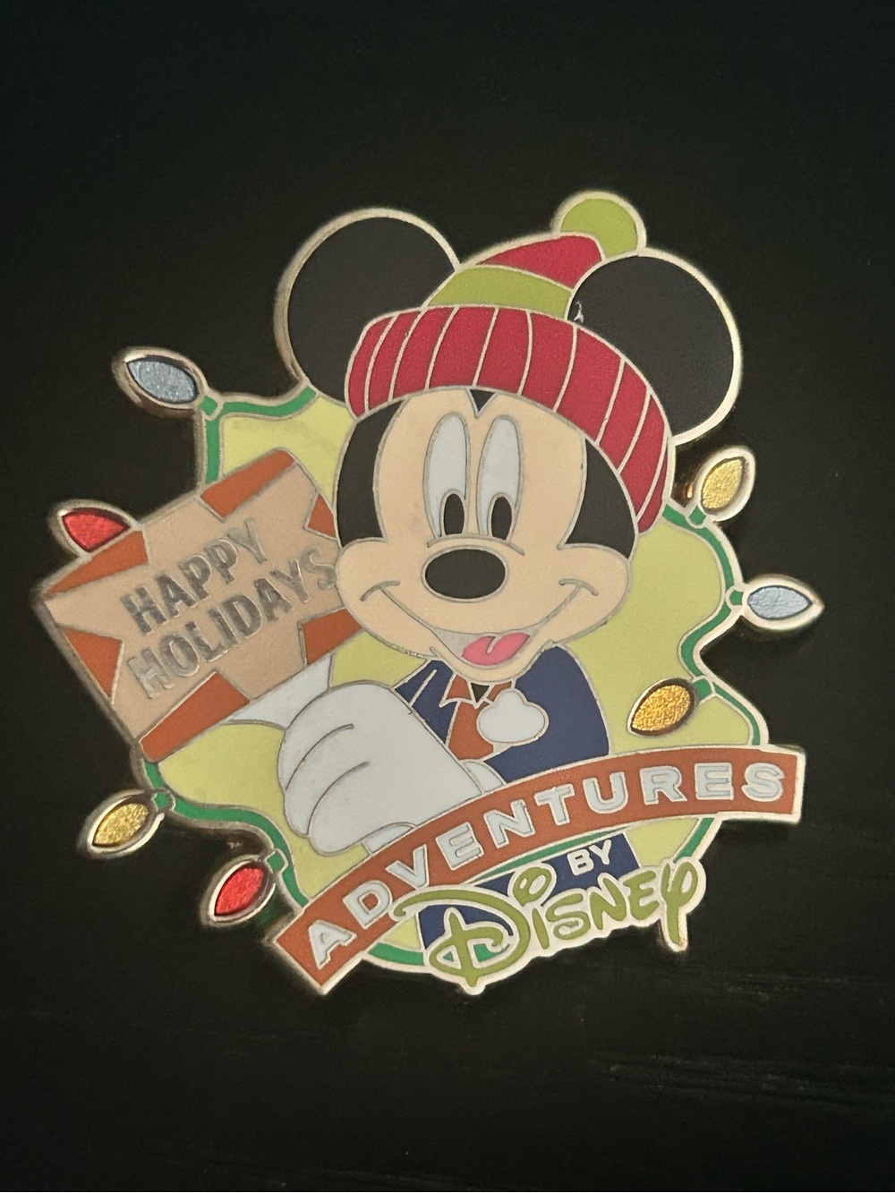 Disney ABD Adventures By Disney Happy Holidays Christmas Lights Mickey Mouse Pin